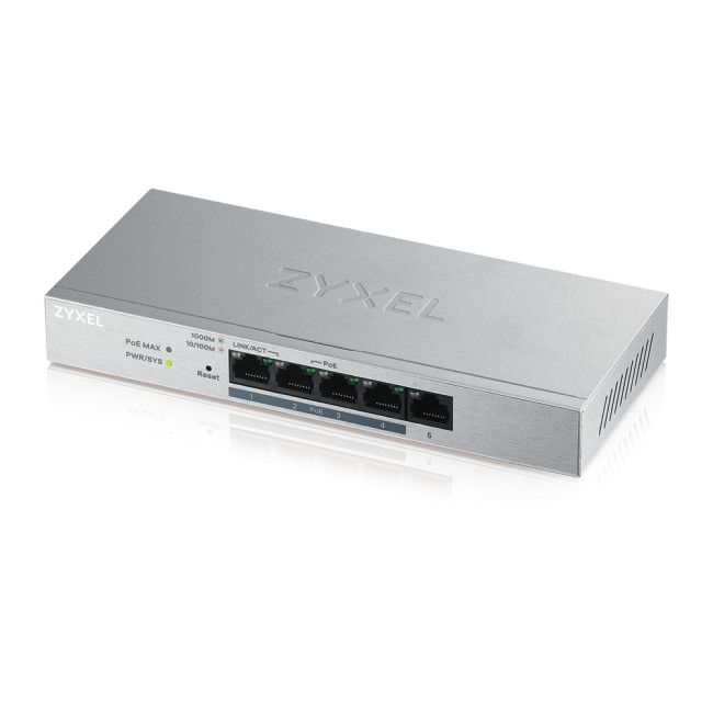 Zyxel GS1200-5HPV2-GB0101F 10 Gbit/s Managed 5 x Gigabit Ethernet RJ45 Network Switch