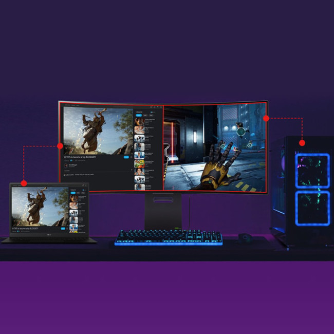 LG Ultragear 34GS95QE-B 33.9" 3440 x 1440 Wide Quad HD OLED FreeSync 240Hz Curved Gaming Monitor