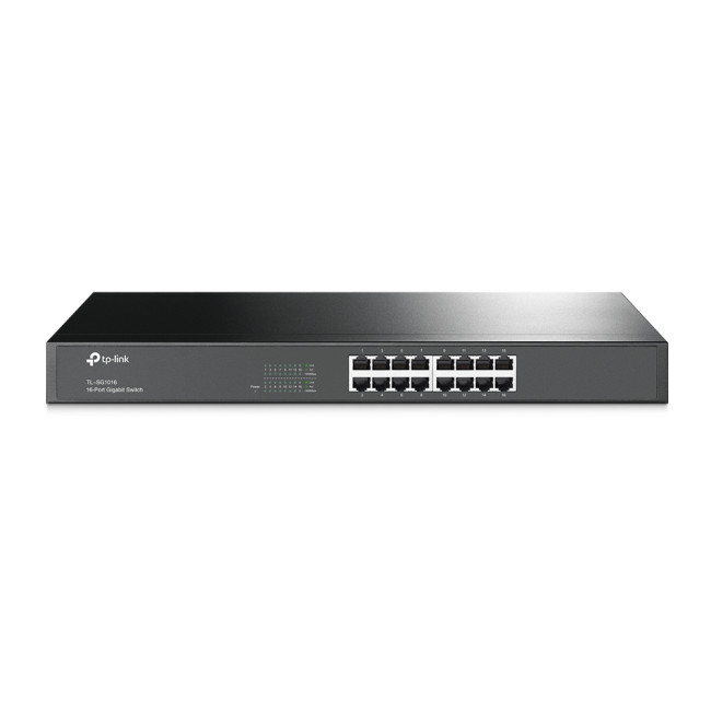 TP-LINK TL-SG1016 32 Gbit/s Rack Mountable Unmanaged 16 x Gigabit Ethernet RJ45 Network Switch
