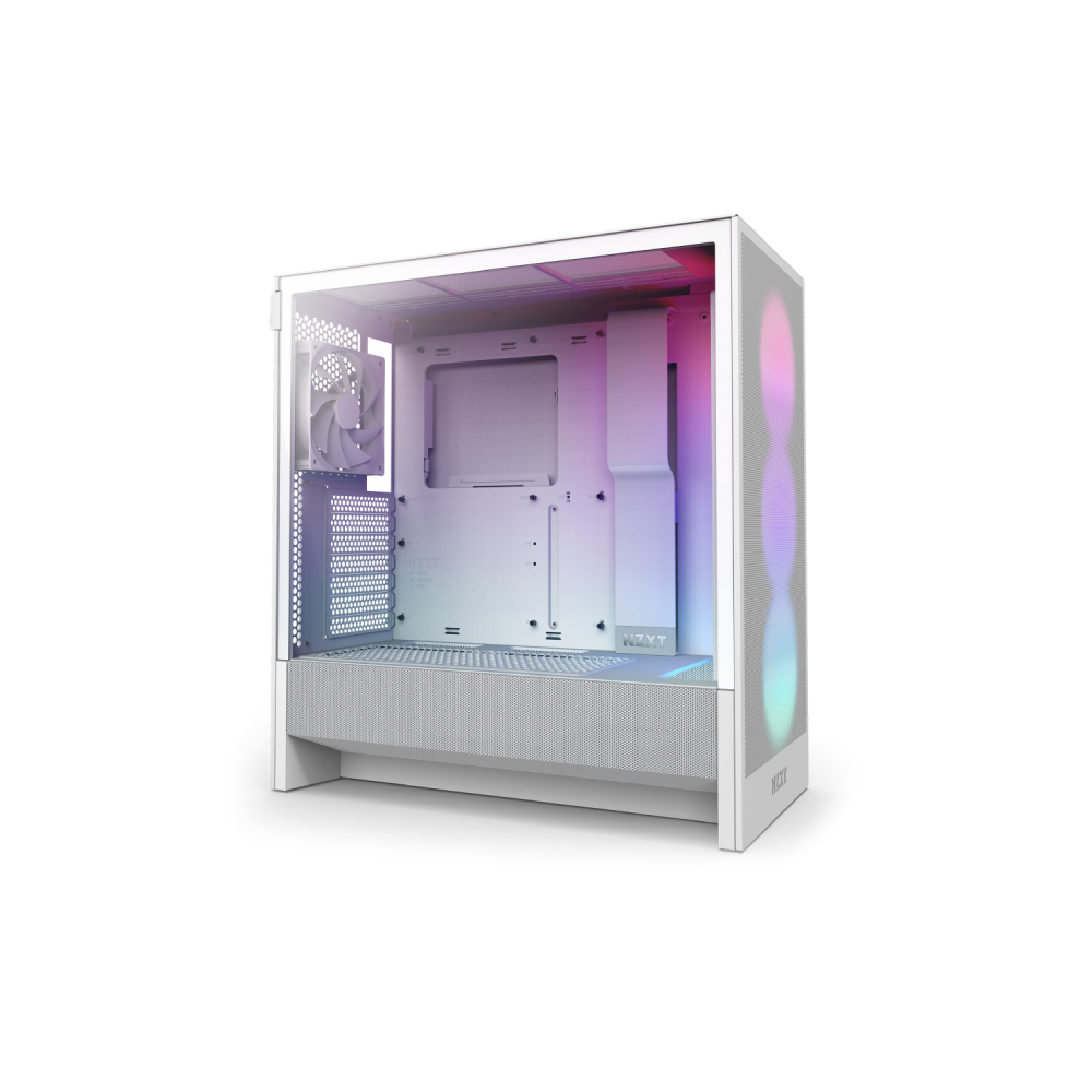NZXT H5 Flow CC-H52FW-R1 RGB Temp. Glass Mid Tower PC Case