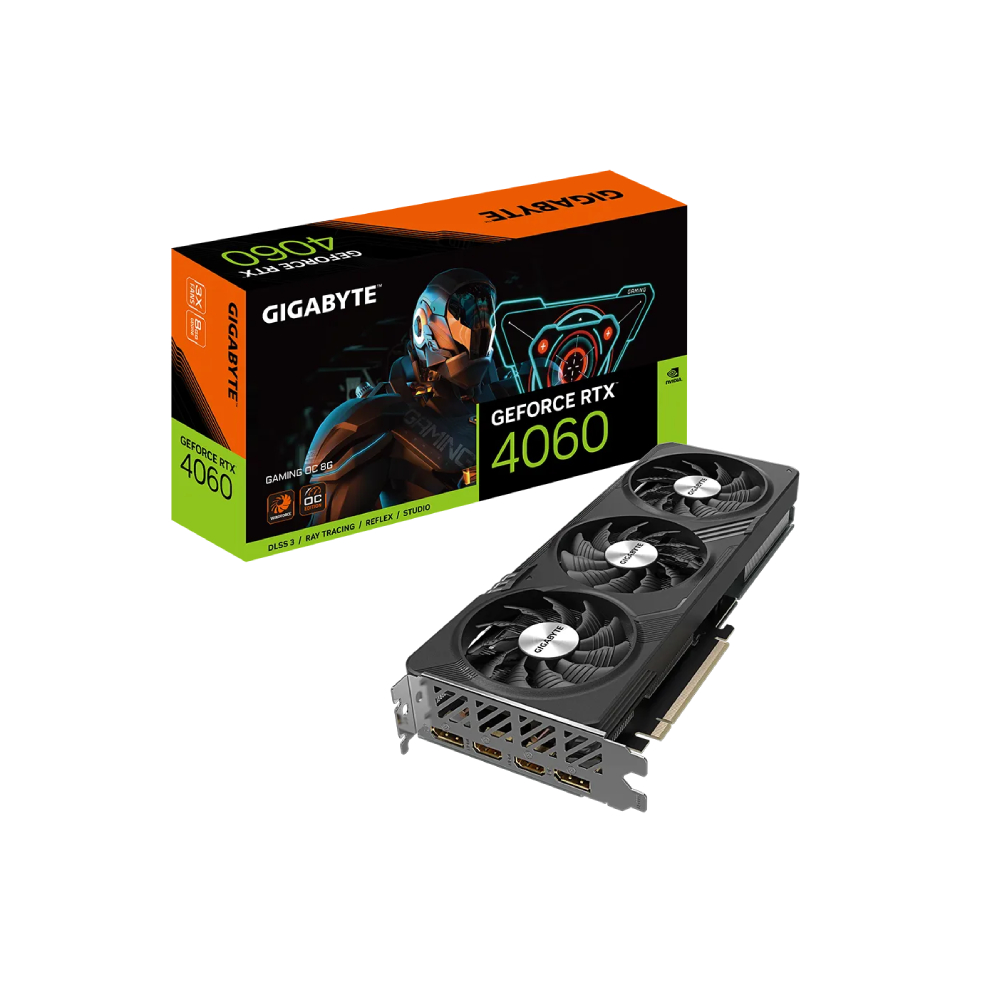 Gigabyte GAMING RTX 4060 GV-N4060GAMING OC-8GD Graphics Card Gigabyte GAMING RTX 4060 GV-N4060GAMING OC-8GD Graphics Card