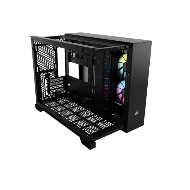 Corsair 2500X RGB Tempered Glass Mid Tower Gaming PC Case - Black