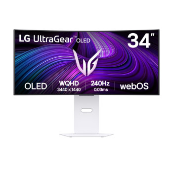 LG UltraGear 34GX90SA-W 34" Curved OLED WQHD 240Hz 0.03ms G-Sync Gaming Monitor with webOS
