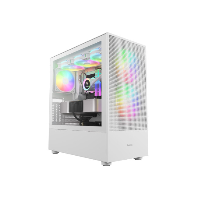 Gamdias TALOS M3 MESH Tempered Glass Mid Tower Gaming PC Case - White
