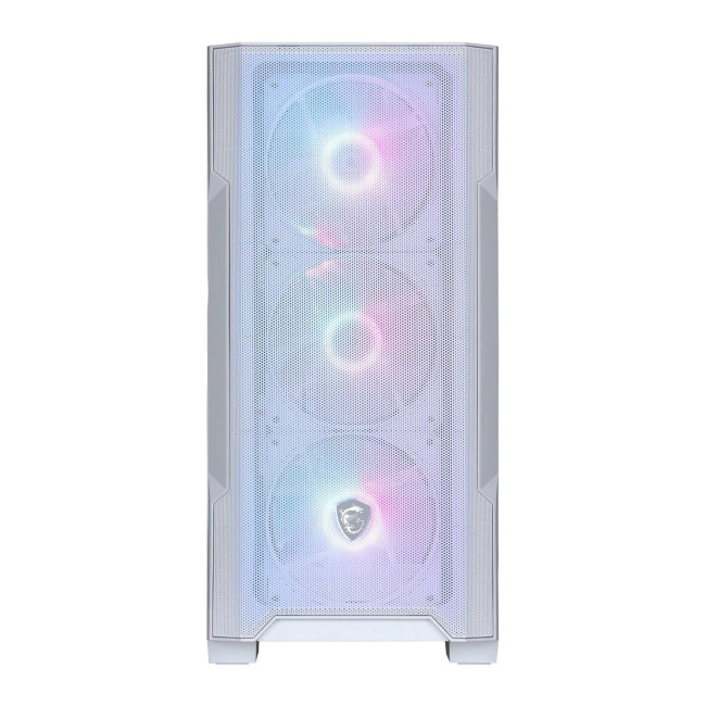 MSI MAG FORGE M100R Tempered Glass MicroATX PC Case - White