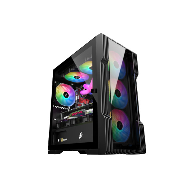 1st Player Trilobite T3 Tempared Glass Micro ATX PC Case - Black