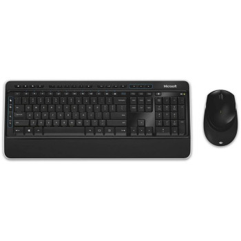 Refurbished Microsoft Wireless Desktop 3050 wireless RF Standard French Keyboard & Mouse Set - Black