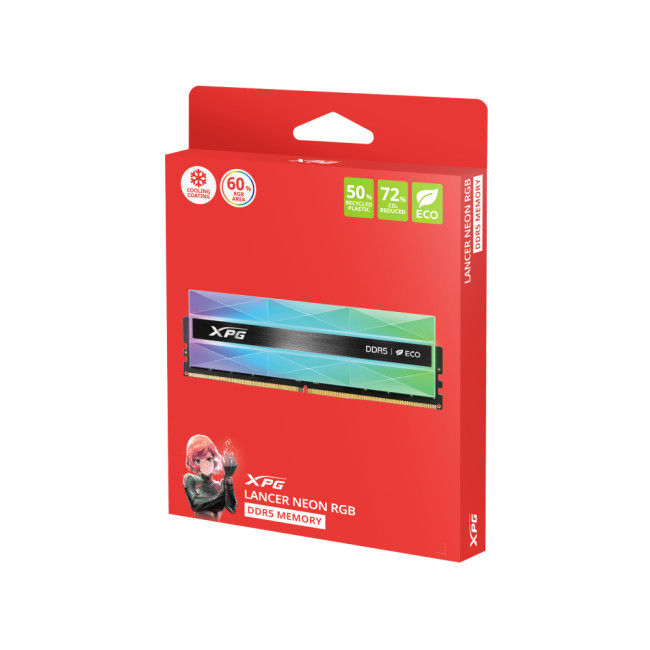 ADATA XPG LANCER NEON RGB AX5U7200C3416G-DCLANRSG 32GB (2 x 16GB) 7200 MHz DDR5 Desktop Memory