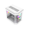 GameMax Hype ATX RGB Tempered Glass Mid Tower Gaming PC Case - White