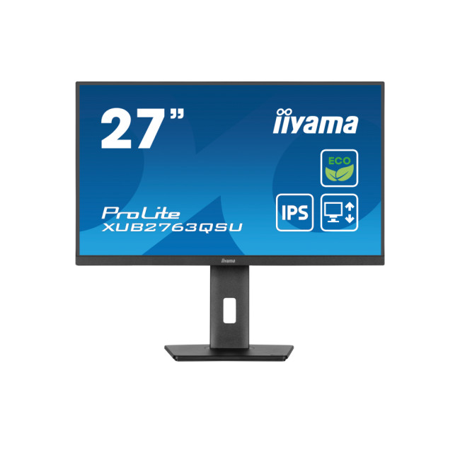 iiyama Prolite XUB2763QSU-B1 27" IPS QHD Eyesafe 2 Height Adjustable Monitor