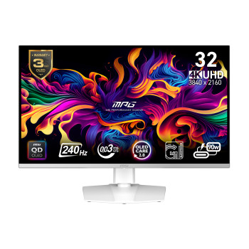 MSI MPG 321URXW QD-OLED 32" QD-OLED UHD 4K 240Hz 0.03ms Height Adjustable Gaming Monitor
