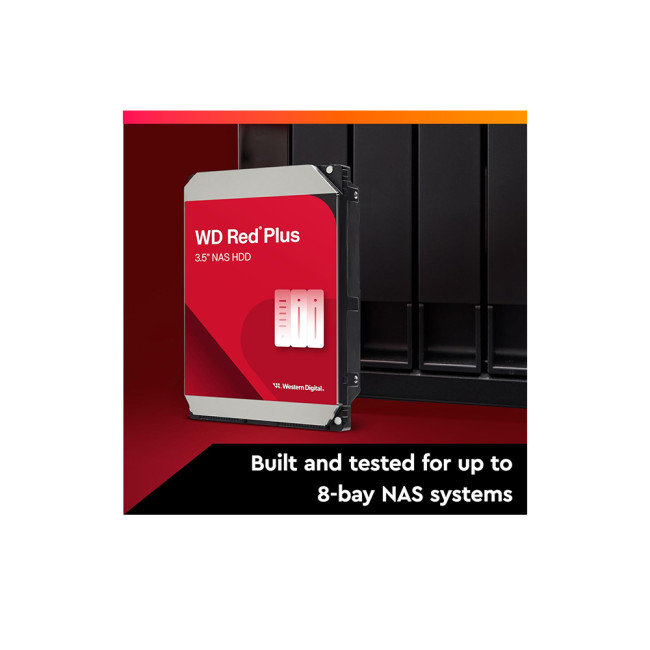 WD Red Plus NAS 3.5" 8TB 5640RPM CMR 256MB SATA 6Gb/s TBW Internal Hard Drive