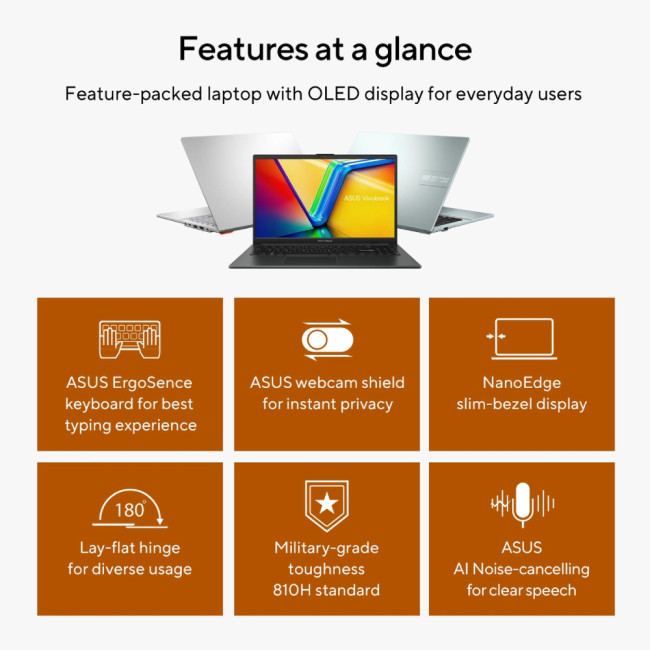 Refurbished ASUS Vivobook Go 15 E1504FA AMD Ryzen 3 7320U 8GB RAM 128GB SSD 15.6" Windows 11 S Laptop