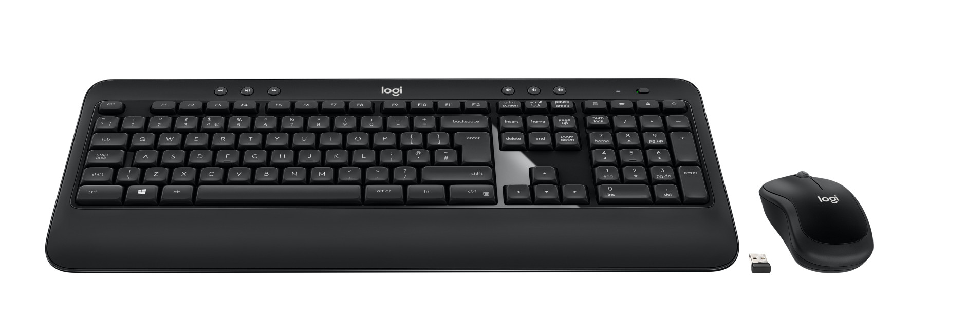 Logitech Wireless QWERTY UK English Layout Keyboard & Mouse Combo - Black