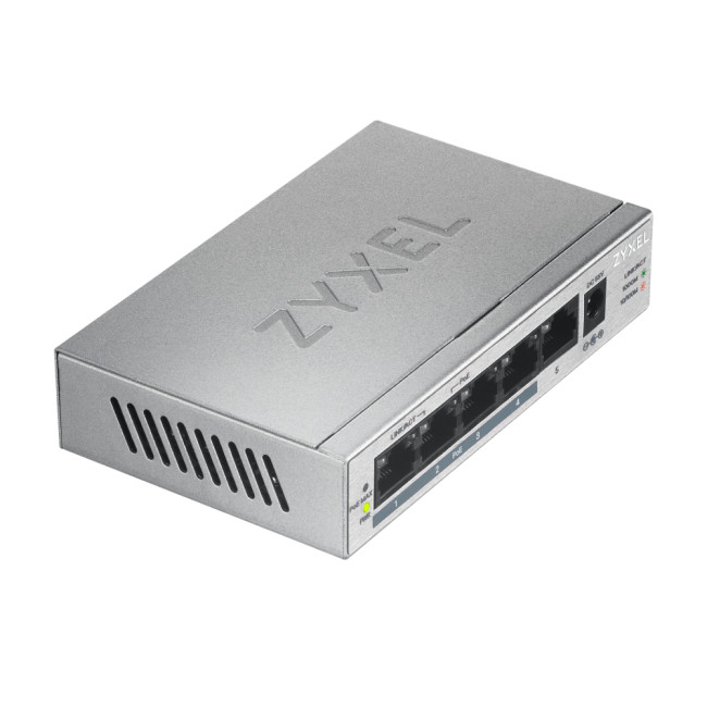 Zyxel GS1005HP-GB0101F 10 Gbit/s Unmanaged 5 x Gigabit Ethernet RJ45 Network Switch