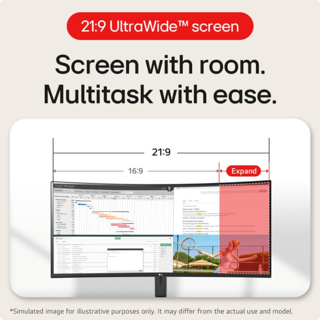 LG Ultrawide 34" Curved 3440 x 1440 Wide Quad HD VA LCD AMD FreeSync Monitor
