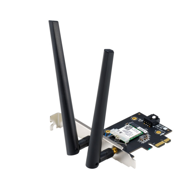 ASUS PCE-BE6500 WiFi 7 PCI-E 2 External Antennas WPA3 WiFi Adapter