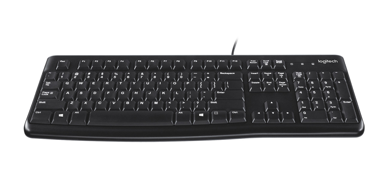 Logitech K120 Wired Keyboard USB QWERTY UK English Layout 1.5 m Cable - 920-002524