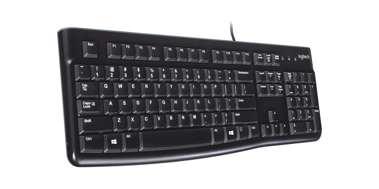 Logitech K120 Wired Keyboard USB QWERTY UK English Layout 1.5 m Cable - 920-002524
