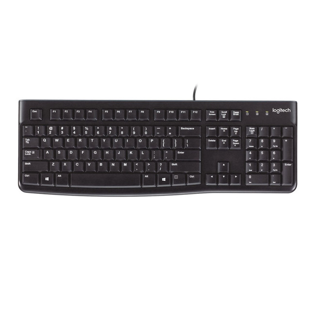 Logitech K120 Wired Keyboard USB QWERTY UK English Layout 1.5 m Cable - 920-002524