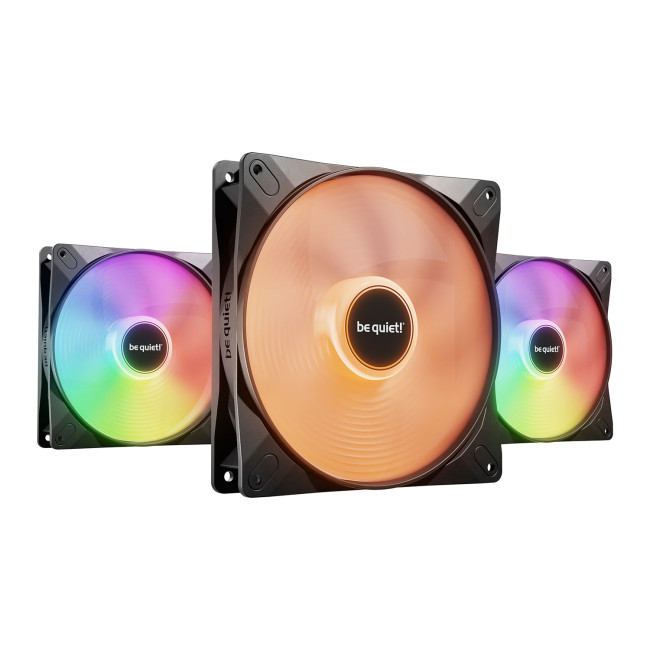 be quiet! Light Wings LX 140mm ARGB 9 Blades Case Fan - Black Triple Pack