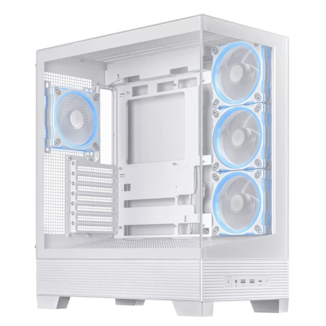 ASUS A31 PLUS TG ARGB Tempared Glass Mid Tower Gaming PC Case - White