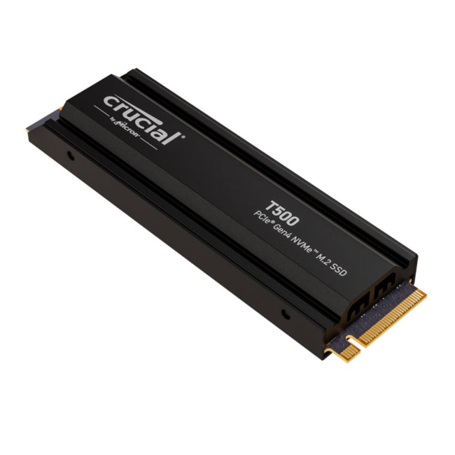 Crucial T500 Heatsink 2TB M.2 PCIe 4.0 Micron 3D TLC NAND Solid state drive - NVMe