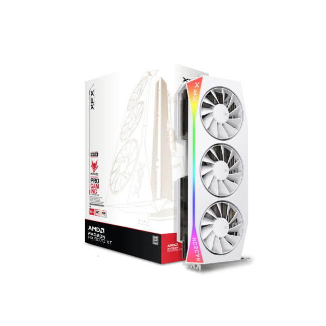 XFX Mercury AMD Radeon RX 9070XT 16GB OC Gaming Graphics Card White