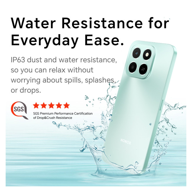 HONOR X6c MediaTek Helio G81 Ultra 6.61" 6GB RAM 128GB Storage Smartphone - Ocean Cyan