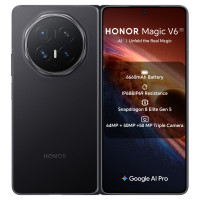 HONOR Magic V6 6.52" OLED Snapdragon 8 Elite 16GB RAM 512GB Storage 5G Dual-SIM MagicOS Smartphone - Black