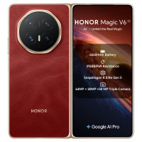 HONOR Magic V6 6.52" OLED Snapdragon 8 Elite 16GB RAM 512GB Storage 5G Dual-SIM MagicOS Smartphone - Red
