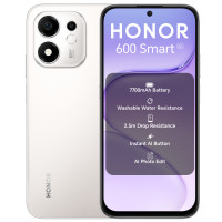 HONOR 600 Smart 6.8" LCD Snapdragon 4 Gen 4 4GB RAM 128GB Storage 5G Dual-SIM MagicOS Smartphone - Meteor Silver
