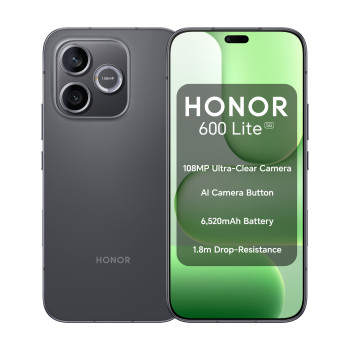 HONOR 600 Lite 6.6" AMOLED MediaTek Dimensity 7100 Elite 8GB RAM 256GB Storage 5G Dual-SIM MagicOS Smartphone - Velvet Black