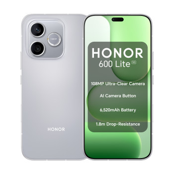 HONOR 600 Lite 6.6" AMOLED MediaTek Dimensity 7100 Elite 8GB RAM 256GB Storage 5G Dual-SIM MagicOS Smartphone - Velvet Grey