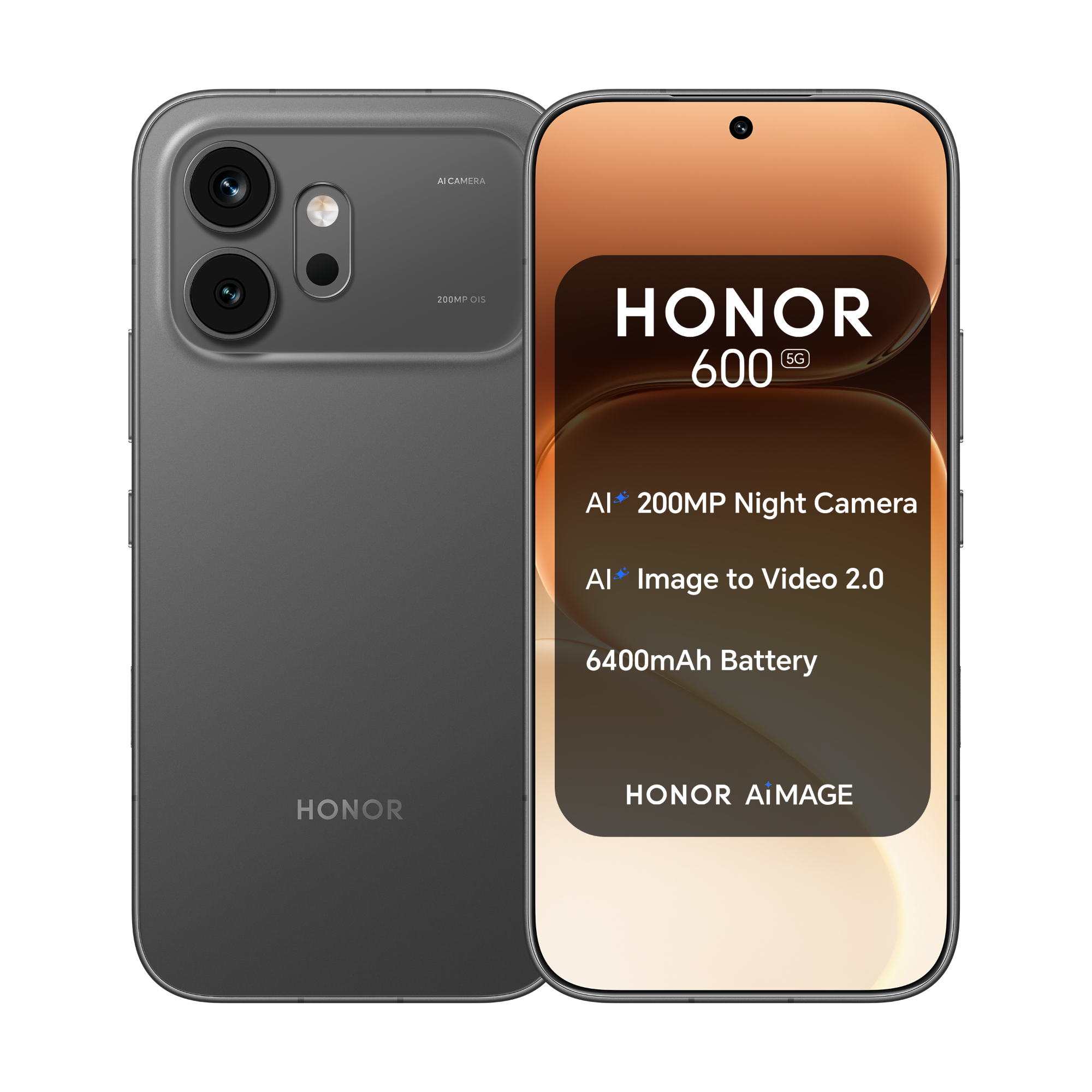 HONOR 600 6.57" AMOLED Snapdragon 7 Gen 4 8GB RAM 256GB Storage 5G Dual-SIM MagicOS Smartphone - Black
