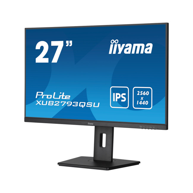 iiyama ProLite XUB2793QSU 27" IPS Quad HD 100Hz Height Adjustable Monitor with Speakers