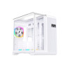 1st Player RT5 WH Tempared Glass Micro Tower Gaming PC Case with 3 x RGB Fans - White