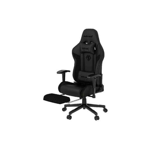 Anda Seat Jungle 2 Series with Footrest PVC Premium Gaming Chair Black