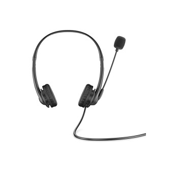 HP G2 On-Ear Wired USB-A Stereo Headset - Black
