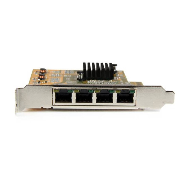 Refurbished StarTech 4 Port PCIe Standard Profile NIC RJ45 Port Gigabit Network Adapter Card