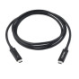 Dynabook Thunderbolt 3 Active Cable - 1.5m, Male, Male, 1.5 m, Black, 40 Gbit/s