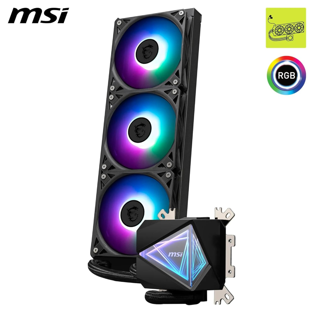 MSI MAG CoreLiquid I360 ARGB 360mm CPU Liquid Cooler - Black