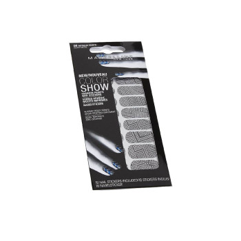 Maybelline Print 06 Nail Stickers Heavy Metal ** 18 NAIL STICKERS INCLUDED **