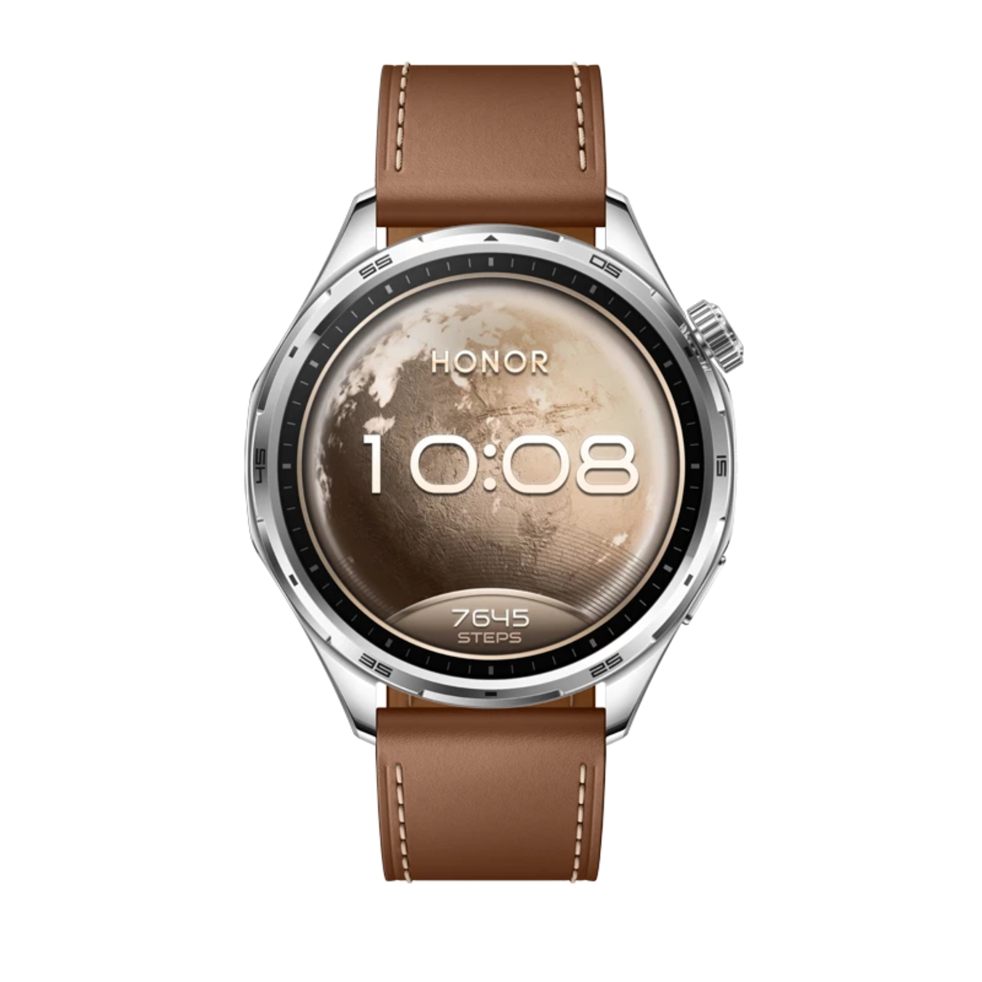 HONOR Watch 6 1.46" Round AMOLED 32MB RAM 4GB Storage 316L Stainless Steel MagicOS Smartwatch - Twilight Brown