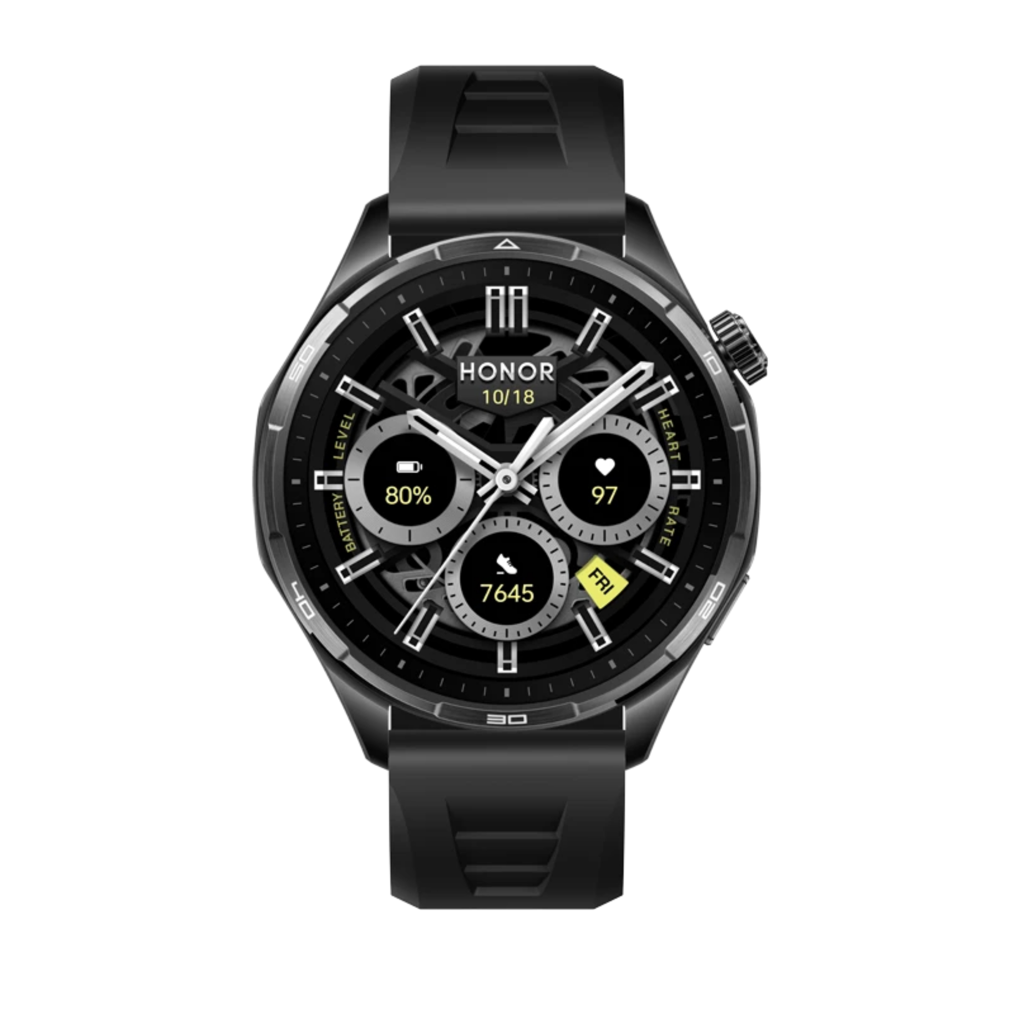 HONOR Watch 6 1.46" Round AMOLED 32MB RAM 4GB Storage 316L Stainless Steel MagicOS Smartwatch - Shadow Black