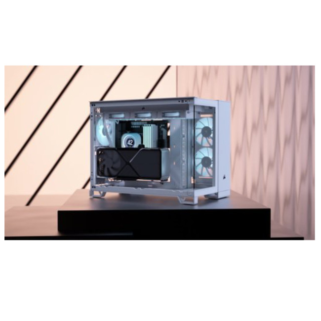 Corsair 2500D Airflow Tempered Glass Mid Tower Gaming PC Case - White