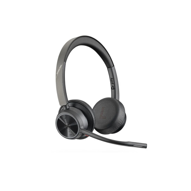 Poly Voyager 4320 Wireless USB-A Stereo Headset - Black