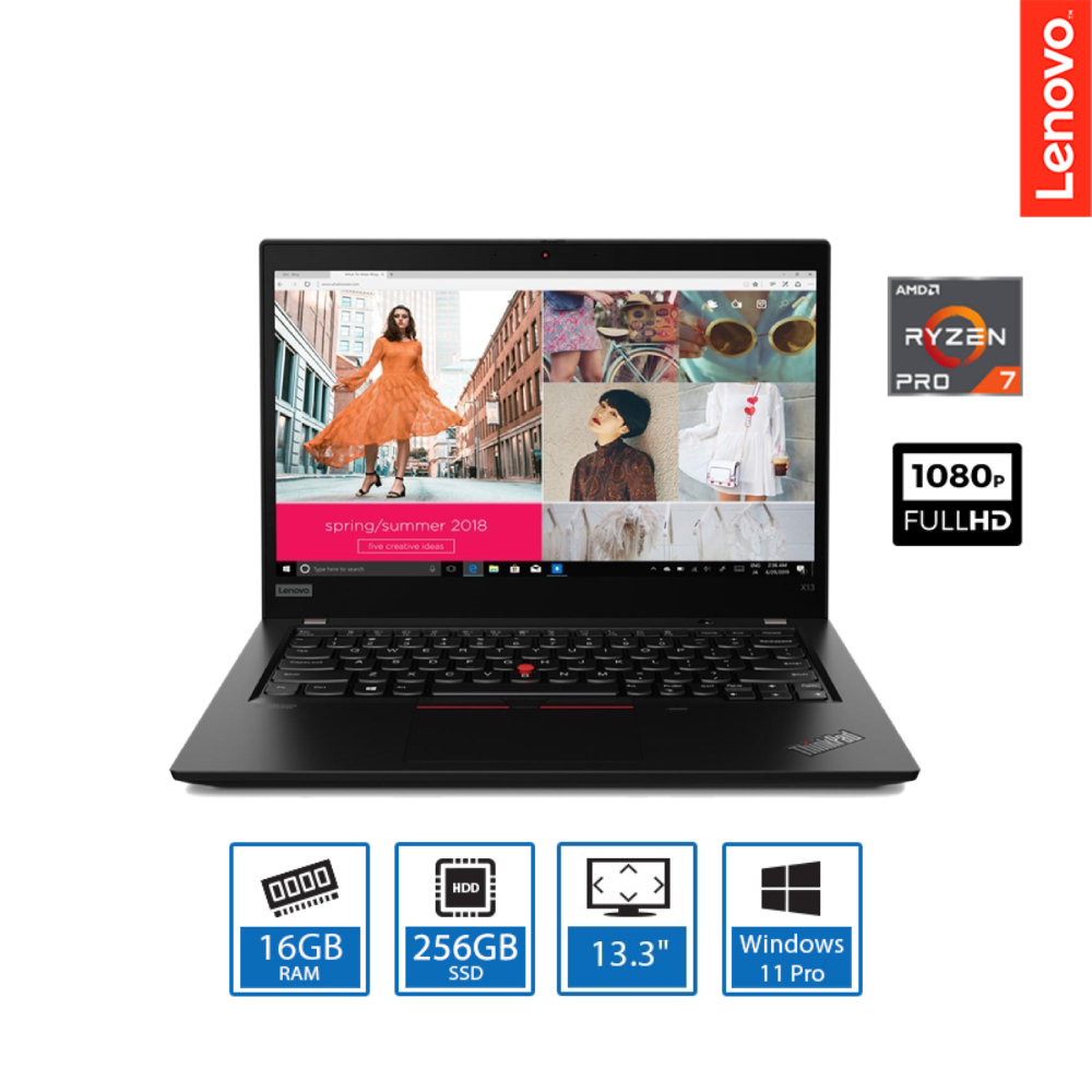Lenovo ThinkPad X13 Gen 1 Laptop AMD Ryzen 7 PRO 4750U 1.7GHz