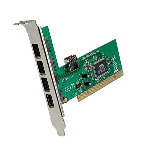 Value 4+1 Ports Adapter, PCI USB 2.0 Interface, Transfer Speed Up to: 480 Mbps