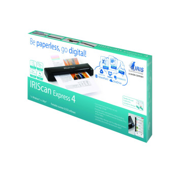 IRIScan Express 4 CIS Sensor 1200 x 1200 DPI USB Sheet-fed scanner Black